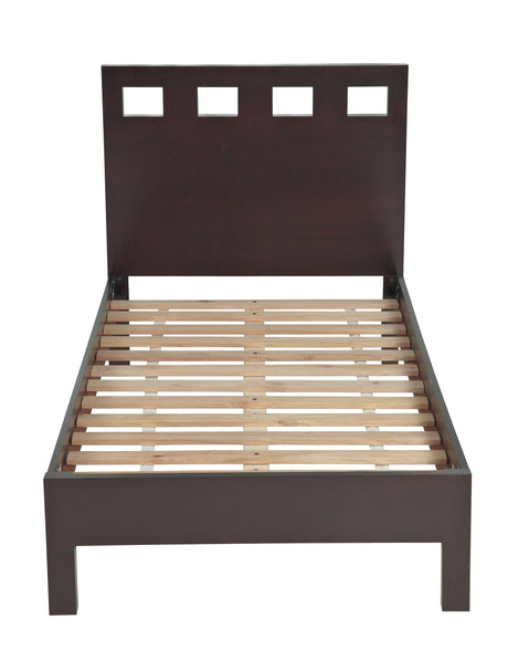 Riva Wood Full Platform Bed in Espresso by Modus Furniture at Eve Furniture