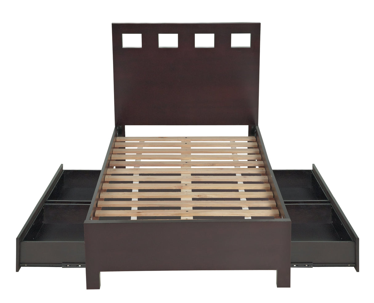 Riva Wood Full Storage Bed in Espresso by Modus Furniture at Eve Furniture