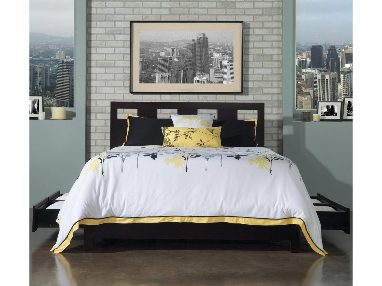 Riva Wood Full Storage Bed in Espresso by Modus Furniture at Eve Furniture