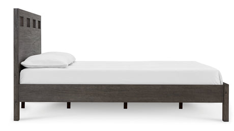 Riva Wood Queen Bed in Sharkskin by Modus Furniture at Eve Furniture