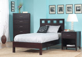 Riva Wood Queen Platform Bed in Espresso by Modus Furniture at Eve Furniture