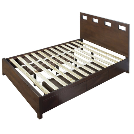 Riva Wood Twin Storage Bed in Chocolate Brown by Modus Furniture at Eve Furniture
