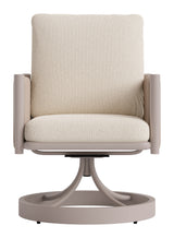 Rivan Beige Outdoor Swivel Dining Chair by Zuomod at Eve Furniture
