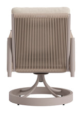 Rivan Beige Outdoor Swivel Dining Chair by Zuomod at Eve Furniture