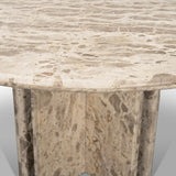 Rivaro Solid Beige Marble Round Dining Table by Mercana at Eve Furniture