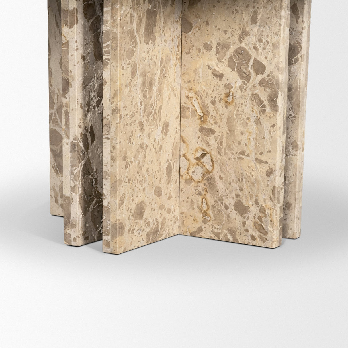 Rivaro Solid Beige Marble Round Dining Table by Mercana at Eve Furniture
