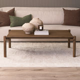 Riven Oak Wood Rectangular Coffee Table by Mercana at Eve Furniture