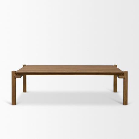 Riven Oak Wood Rectangular Coffee Table by Mercana at Eve Furniture