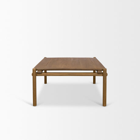 Riven Oak Wood Rectangular Coffee Table by Mercana at Eve Furniture