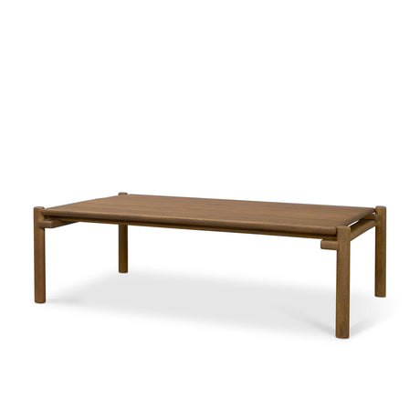 Riven Oak Wood Rectangular Coffee Table by Mercana at Eve Furniture
