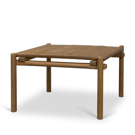 Riven Oak Wood Square Side Table by Mercana at Eve Furniture
