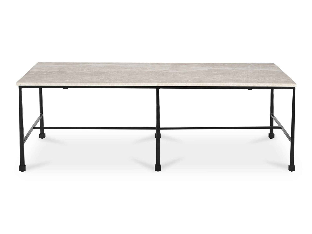 River Botticino Marble Coffee Table by Moe's Home at Eve Furniture