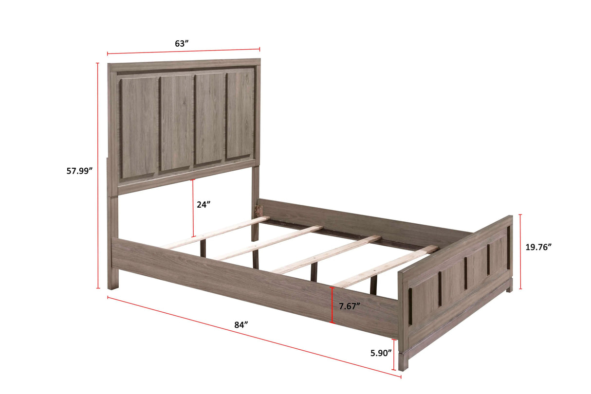 River Brown Queen Panel Bed by Crown Mark at Eve Furniture