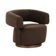 River Chocolate Brown Performance Velvet Swivel Accent Chair by TOV Furniture at Eve Furniture