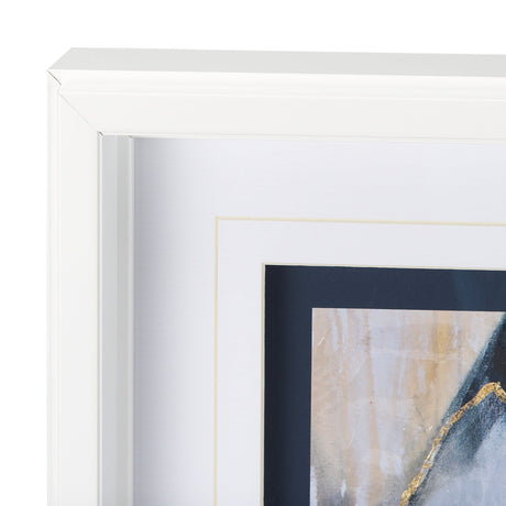 River Rocks by Liz Jardine a Hand Embellished Textured Framed Art Print Matted under Glass by Mercana at Eve Furniture