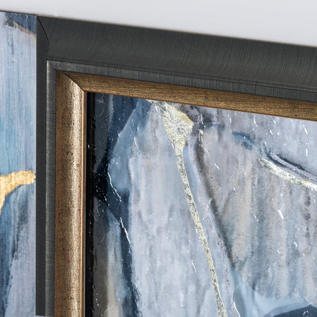 River Rocks by Liz Jardine a Hand Embellished Textured Framed Art Print Matted under Glass by Mercana at Eve Furniture