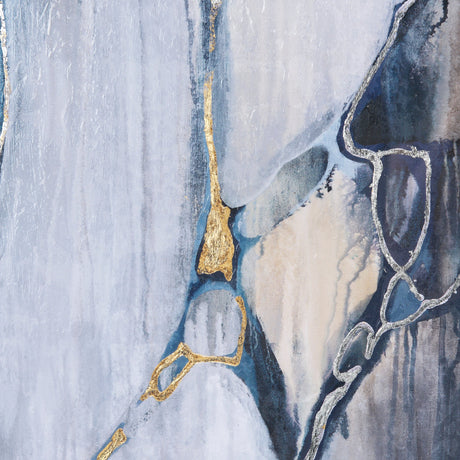 River Rocks by Liz Jardine a Hand Embellished Textured Framed Art Print Matted under Glass by Mercana at Eve Furniture