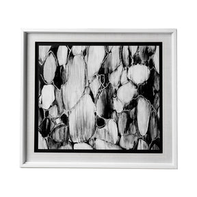 River Rocks by Liz Jardine a Hand Embellished Textured Framed Art Print Matted under Glass by Mercana at Eve Furniture