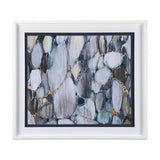 River Rocks by Liz Jardine a Hand Embellished Textured Framed Art Print Matted under Glass by Mercana at Eve Furniture