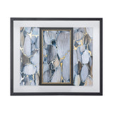 River Rocks by Liz Jardine a Hand Embellished Textured Framed Art Print Matted under Glass by Mercana at Eve Furniture