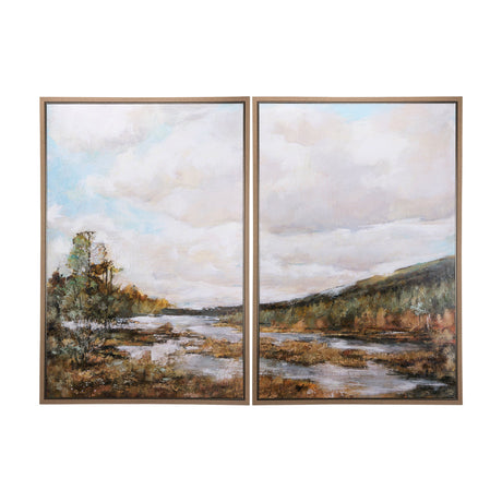 River Valley by Mercana Studio a Hand Embellished Textured Framed Canvas by Mercana at Eve Furniture