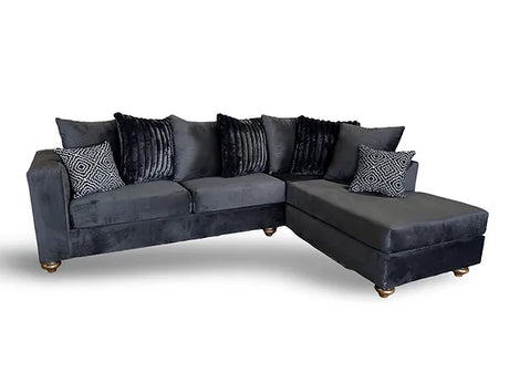Rivera Black Right Arm Facing (RAF) Sectional by New Era Innovations at Eve Furniture
