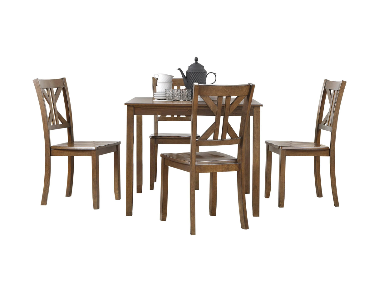 Rivera Charcoal Brown 5-Piece Pack Dinette Set by Homelegance at Eve Furniture