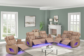 Rivera Saddle Leather 3-Piece Power Reclining Living Room Set by Happy Homes at Eve Furniture