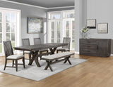 Riverdale 6-Piece Dining Set, Black(Table, Bench & 4 Side Chairs)