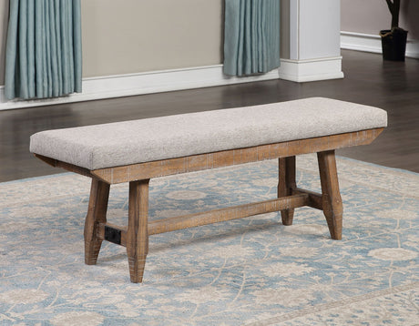 Riverdale Beige/Driftwood Trestle Dining Room Set by Steve Silver at Eve Furniture