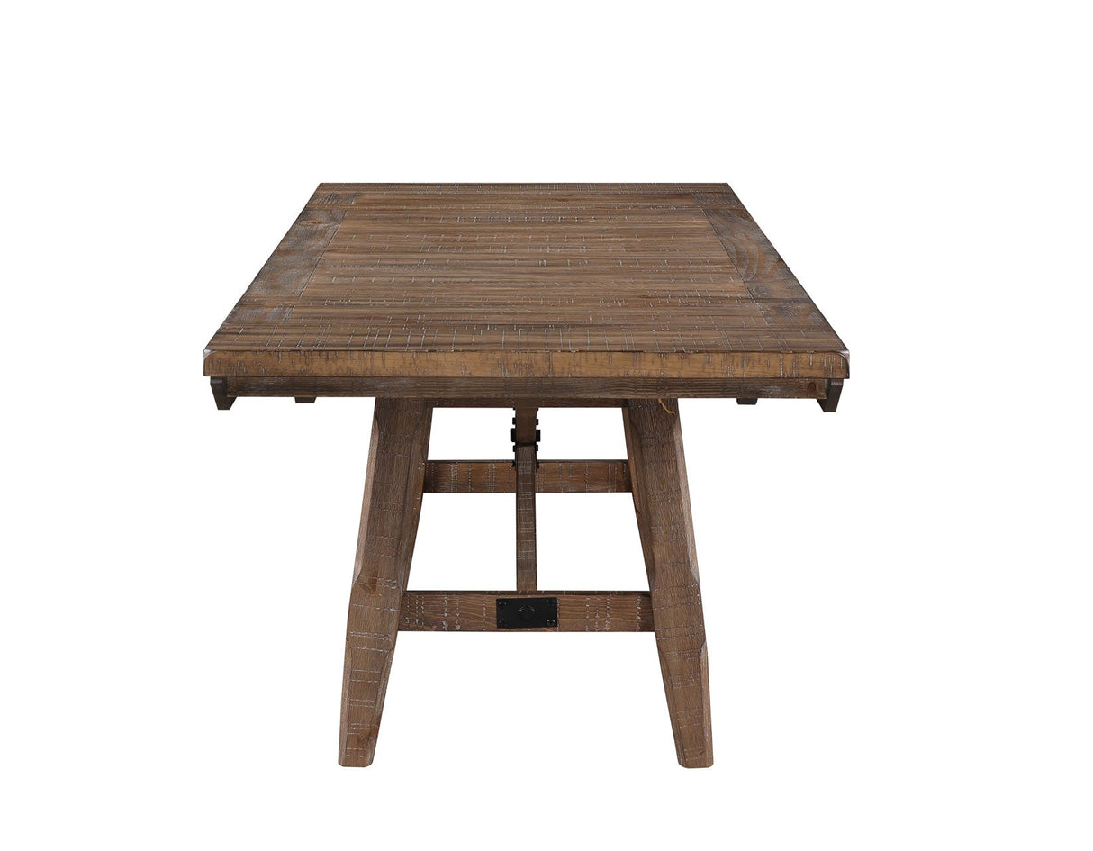 Riverdale Beige/Driftwood Trestle Dining Room Set by Steve Silver at Eve Furniture