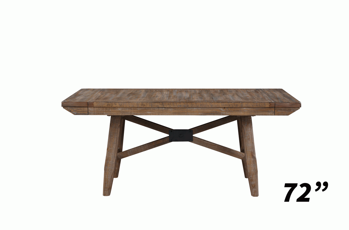 Riverdale Beige/Driftwood Trestle Dining Room Set by Steve Silver at Eve Furniture