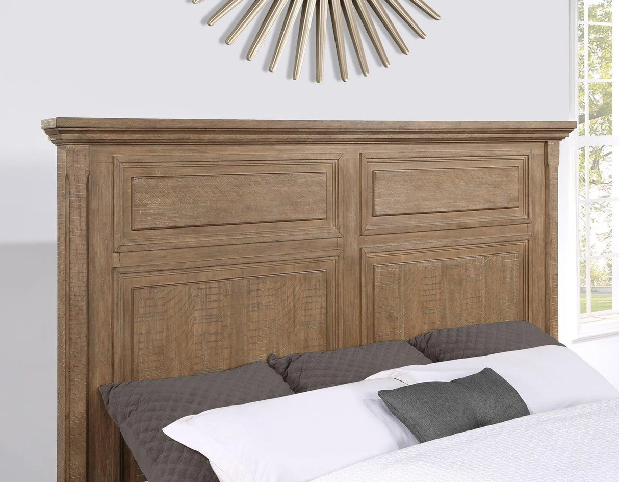 Riverdale Driftwood 4-Piece King Storage Platform Bedroom Set by Steve Silver at Eve Furniture