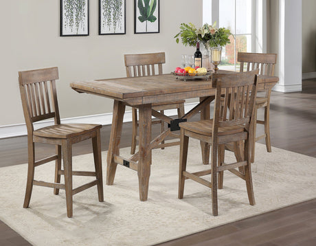 Riverdale Driftwood Counter Height Dining Set by Steve Silver at Eve Furniture