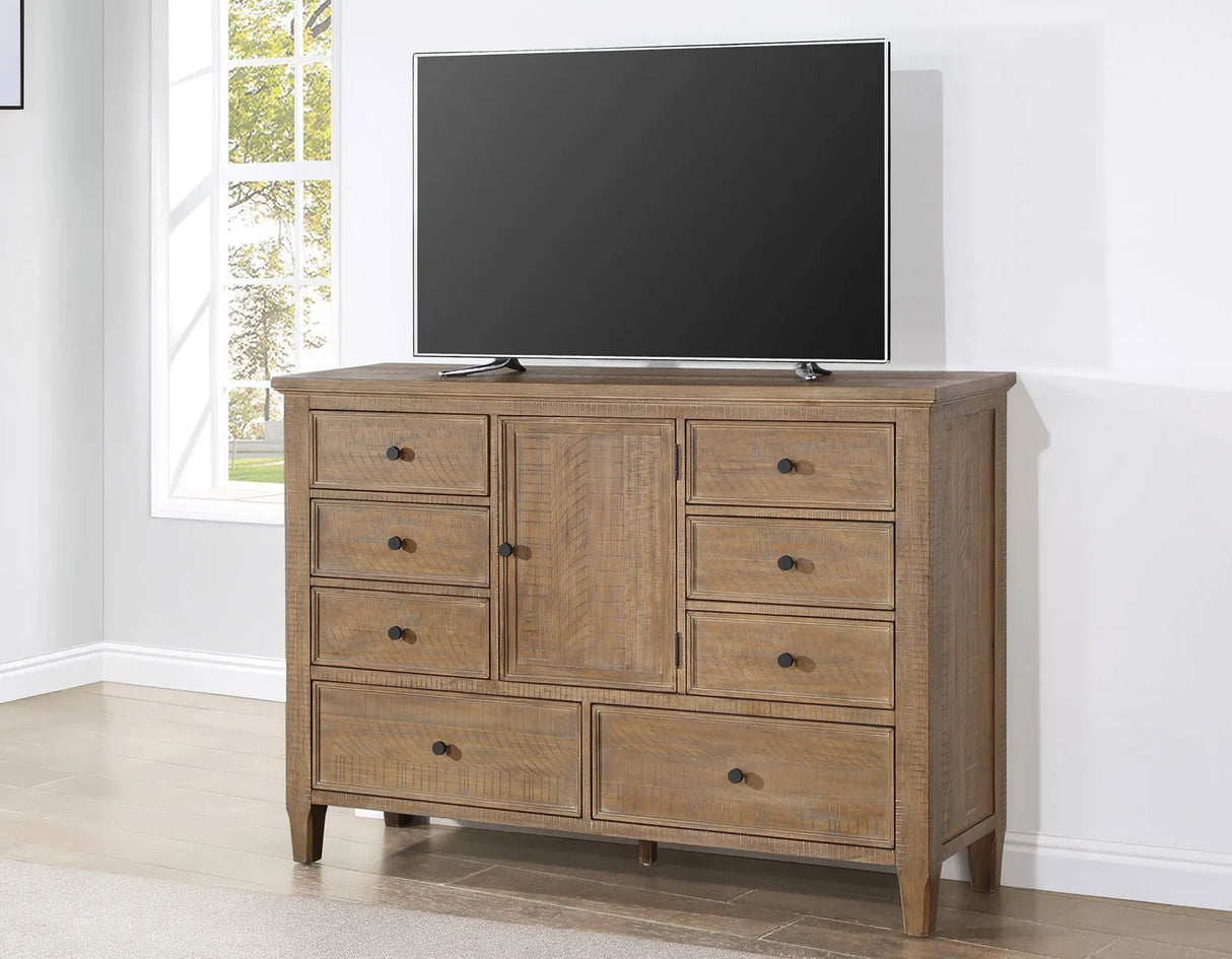 Riverdale Driftwood Storage Platform Bedroom Set by Steve Silver at Eve Furniture