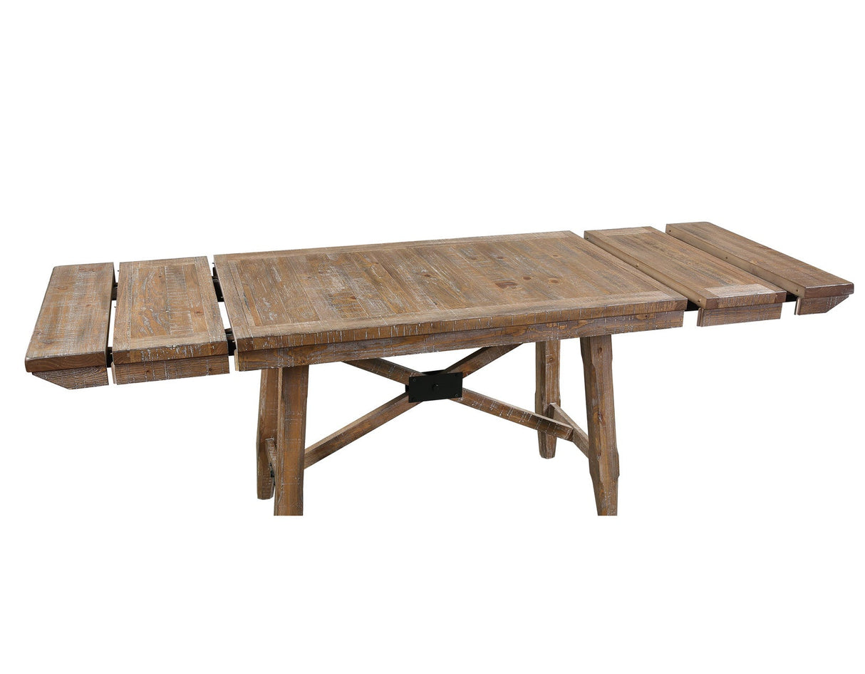 Riverdale Driftwood Trestle Dining Room Set by Steve Silver at Eve Furniture