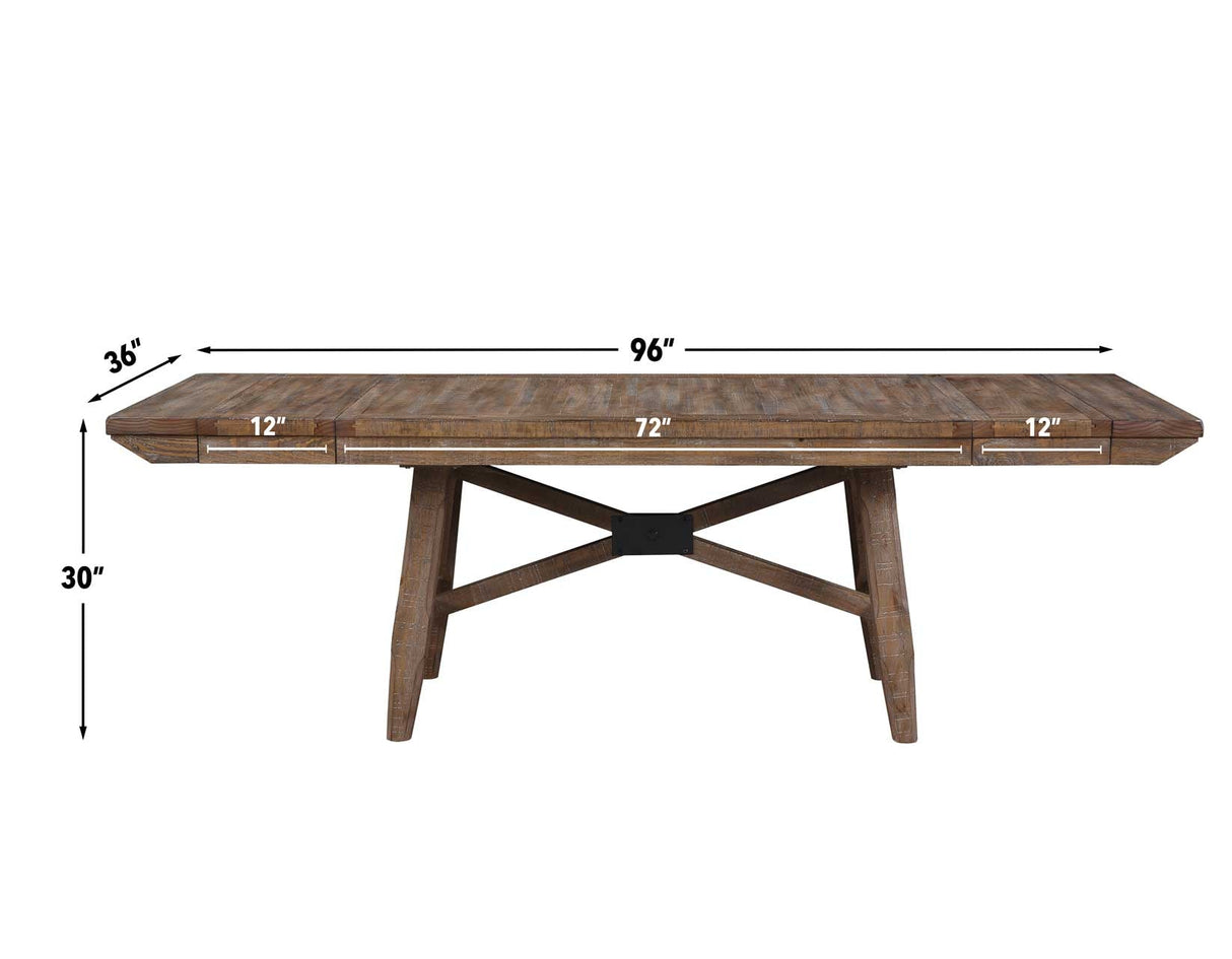 Riverdale Oatmeal/Driftwood Trestle Dining Room Set by Steve Silver at Eve Furniture