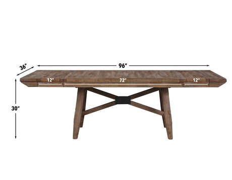 Riverdale Oatmeal/Driftwood Trestle Dining Room Set by Steve Silver at Eve Furniture