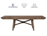 Riverdale Oatmeal/Driftwood Trestle Dining Room Set by Steve Silver at Eve Furniture