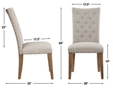 Riverdale Oatmeal/Driftwood Trestle Dining Room Set by Steve Silver at Eve Furniture