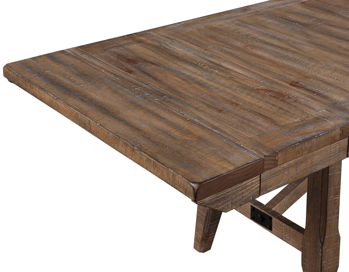 Riverdale Oatmeal/Driftwood Trestle Dining Room Set by Steve Silver at Eve Furniture
