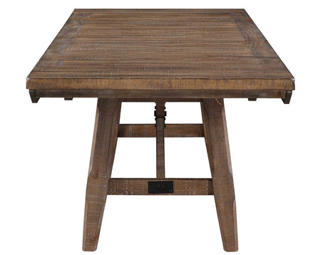 Riverdale Oatmeal/Driftwood Trestle Dining Room Set by Steve Silver at Eve Furniture