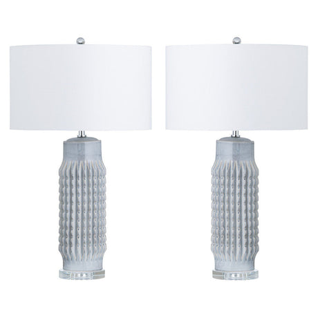 Riverdale Powder Blue Table Lamp (Set of 2) by Crestview at Eve Furniture