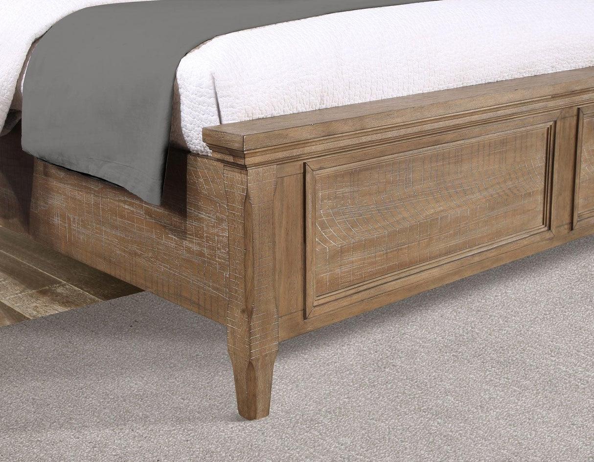 Riverdale Driftwood 4-Piece King Panel Bedroom Set by Steve Silver at Eve Furniture