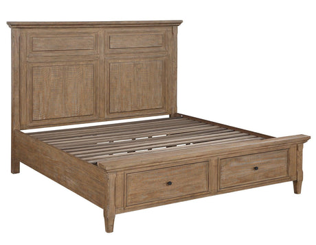 Riverdale Driftwood 4-Piece King Storage Platform Bedroom Set by Steve Silver at Eve Furniture