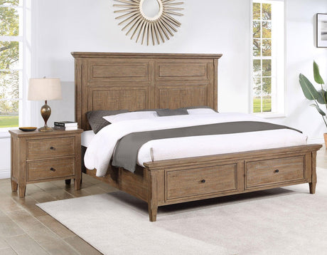 Riverdale Driftwood 4-Piece King Storage Platform Bedroom Set by Steve Silver at Eve Furniture