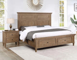 Riverdale Driftwood 4-Piece Queen Storage Platform Bedroom Set by Steve Silver at Eve Furniture