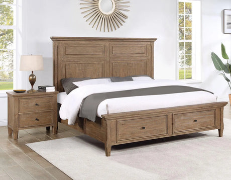 Riverdale Driftwood 4-Piece Queen Storage Platform Bedroom Set by Steve Silver at Eve Furniture
