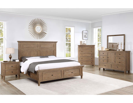 Riverdale Driftwood 4-Piece Queen Storage Platform Bedroom Set by Steve Silver at Eve Furniture