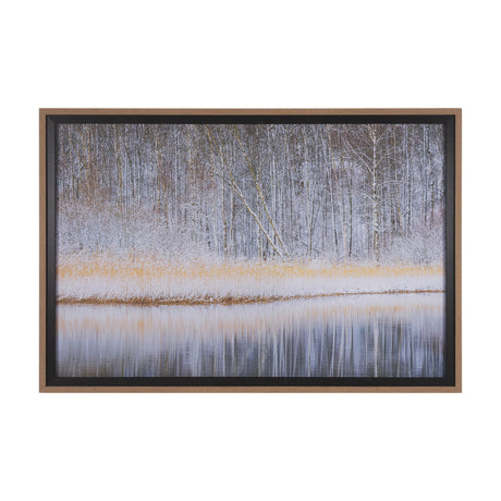 Riverside Reflection - Forest by Mikael Svensson a Framed Photo Art Print Matted under Glass by Mercana at Eve Furniture